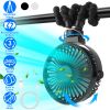 Portable Baby Stroller Fan Rechargeable Handheld Fan with Flexible Tripod Clip On Desktop Hanging Fan 3 Gear Speed 360° Tilt Head