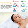 Cooling Memory Foam Pillow Ventilated Soft Bed Pillow w/ Cooling Gel Infused Memory Foam Heat Moisture Reducing Cooling Fiber Breathable Machine Washa