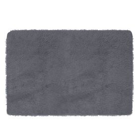 Fluffy Bedroom Rug 4’ x 2.6’ Anti-Skid Shaggy Area Rug Decorative Floor Carpet Mat for Nursery Bedroom Living Room (Option: Gray  GPCT2009)