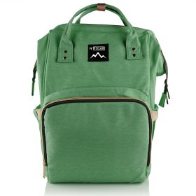 Mummy Diaper Bag Backpack Water-Resistant Large Capacity Travel Nappy Backpack Baby Nursing Handbag for Mom Dad Baby Care (Option: Green  GPCT1135)