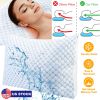 Cooling Memory Foam Pillow Ventilated Soft Bed Pillow w/ Cooling Gel Infused Memory Foam Heat Moisture Reducing Cooling Fiber Breathable Machine Washa