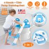 Kids Toilet Seat Toddler Potty Training Chair w/ Steps Stool Baby Toilet Ladder Anti-slip Safety