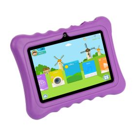 Shock-resistant Silicone Snap-on Case with Stand for 7” Tablets (Option: PURPle  GPCT909)