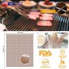 BBQ Grill Mat Non-Stick Mesh Mat Baking Sheet Liner Reusable Reversible Washable FDA-Approved for Outdoor Gas Charcoal