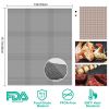 BBQ Grill Mat Non-Stick Mesh Mat Baking Sheet Liner Reusable Reversible Washable FDA-Approved for Outdoor Gas Charcoal