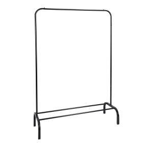 33lbs Loading Garment Racks Freestanding Clothing Racks Clothes Rack Stands Organizer with Bottom Shelf for Dormitory Home (Option: Black  GPCT4307)