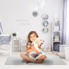 Fluffy Bedroom Rug 4’ x 2.6’ Anti-Skid Shaggy Area Rug Decorative Floor Carpet Mat for Nursery Bedroom Living Room