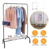 33lbs Loading Garment Racks Freestanding Clothing Racks Clothes Rack Stands Organizer with Bottom Shelf for Dormitory Home