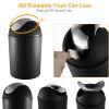 Bathroom Accessories Set 6 Pcs Bathroom Set Ensemble Complete Soap Dispenser Toothbrush Holder Tumbler Soap Dish Toilet Cleaning Brush Trash Can