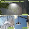 Solar Shed Lights Dimmable Timing Auto Off Sensor Hanging Lamp IP65 Waterproof Remote Control Pendant Light For Garden Patio Balcony with 9.84FT Wire