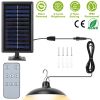 Solar Shed Lights Dimmable Timing Auto Off Sensor Hanging Lamp IP65 Waterproof Remote Control Pendant Light For Garden Patio Balcony with 9.84FT Wire