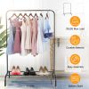 33lbs Loading Garment Racks Freestanding Clothing Racks Clothes Rack Stands Organizer with Bottom Shelf for Dormitory Home