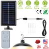 Solar Shed Lights Dimmable Timing Auto Off Sensor Hanging Lamp IP65 Waterproof Remote Control Pendant Light For Garden Patio Balcony with 9.84FT Wire