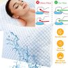 Cooling Memory Foam Pillow Ventilated Soft Bed Pillow w/ Cooling Gel Infused Memory Foam Heat Moisture Reducing Cooling Fiber Breathable Machine Washa