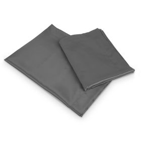 Luxury Silky Satin King Pillowcase Set (Option: Silver  GPCT1329)