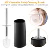 Bathroom Accessories Set 6 Pcs Bathroom Set Ensemble Complete Soap Dispenser Toothbrush Holder Tumbler Soap Dish Toilet Cleaning Brush Trash Can