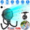 Portable Baby Stroller Fan Rechargeable Handheld Fan with Flexible Tripod Clip On Desktop Hanging Fan 3 Gear Speed 360° Tilt Head