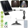 Solar Shed Lights Dimmable Timing Auto Off Sensor Hanging Lamp IP65 Waterproof Remote Control Pendant Light For Garden Patio Balcony with 9.84FT Wire